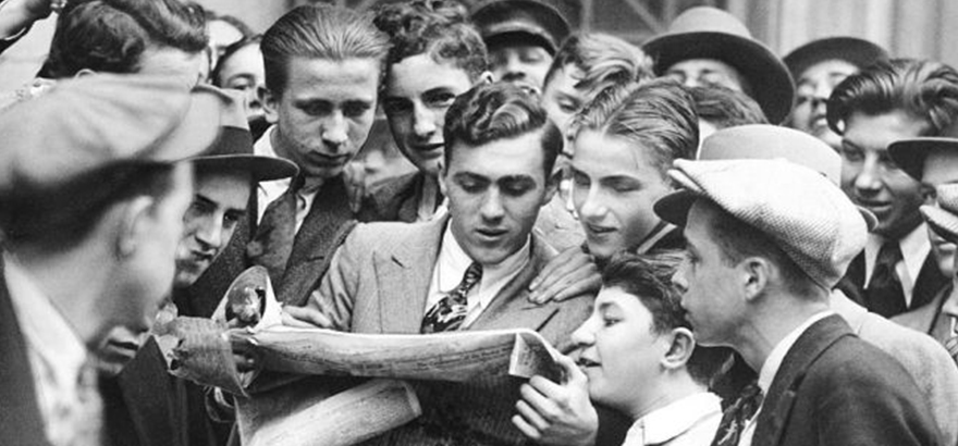 老照片：1929年美国纽约股市暴跌时的旧照